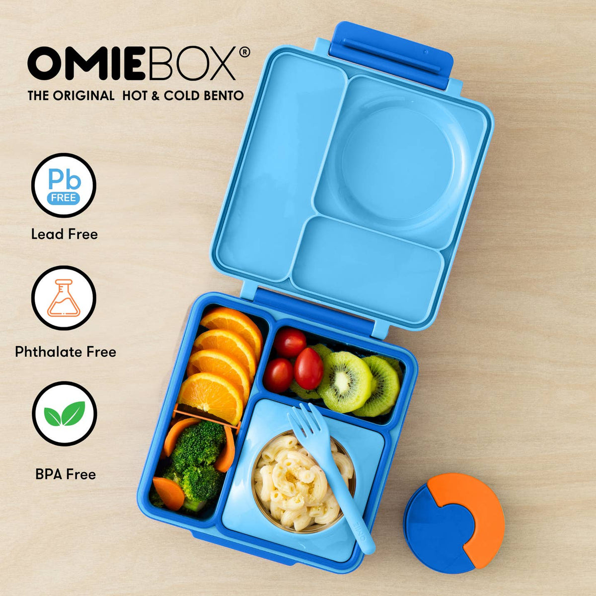 OmieBox Blue Sky bento lunch box