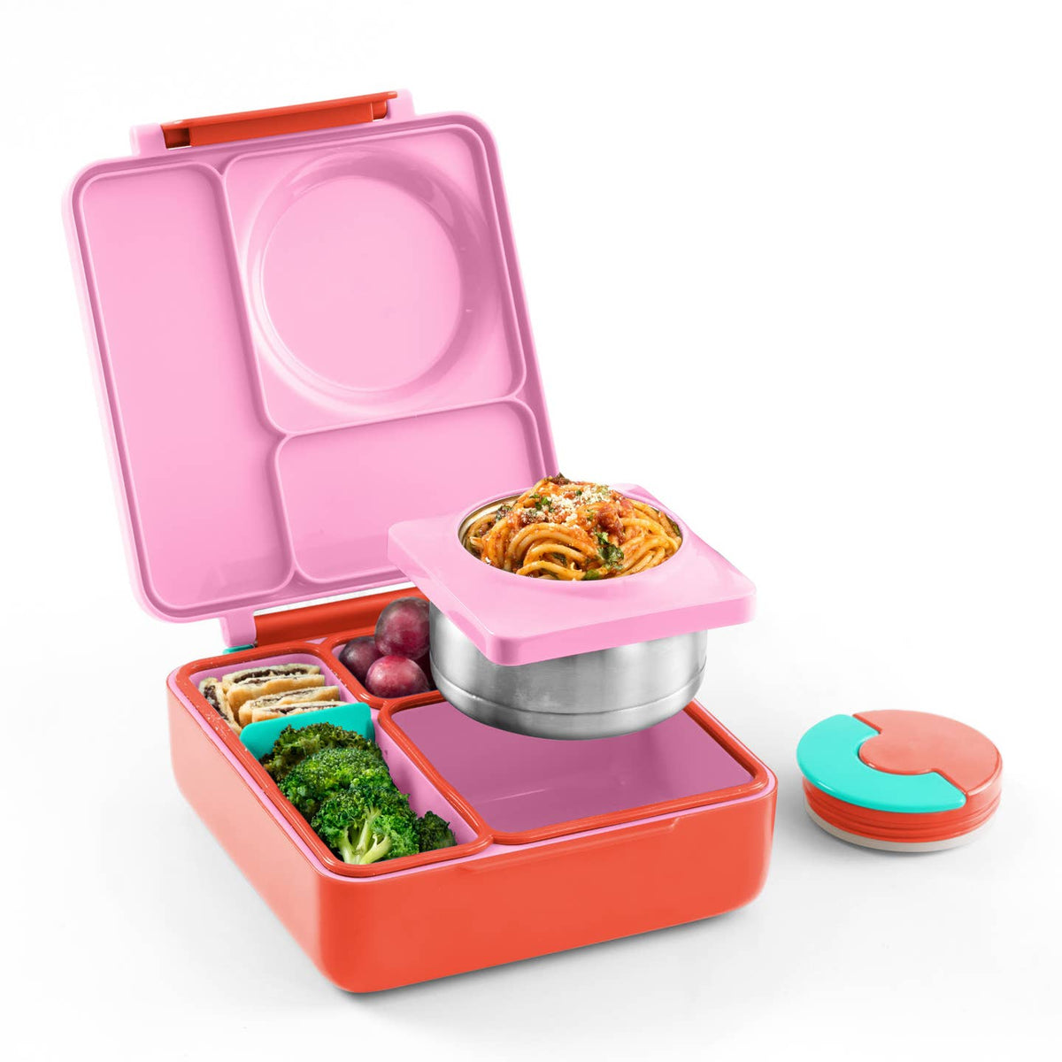 OmieBox Pink Berry bento lunch box