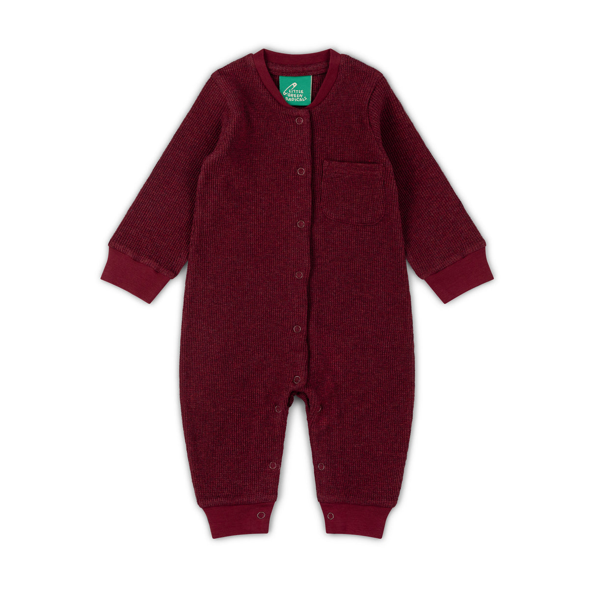 [Pre-Sale] Rhubarb Organic Waffle Playsuit: Purple