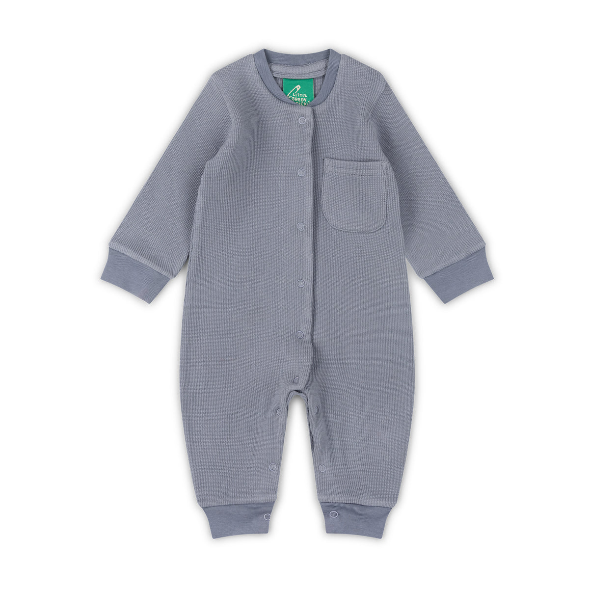[Pre-Sale] Corn Blue Organic Waffle Playsuit: Blue