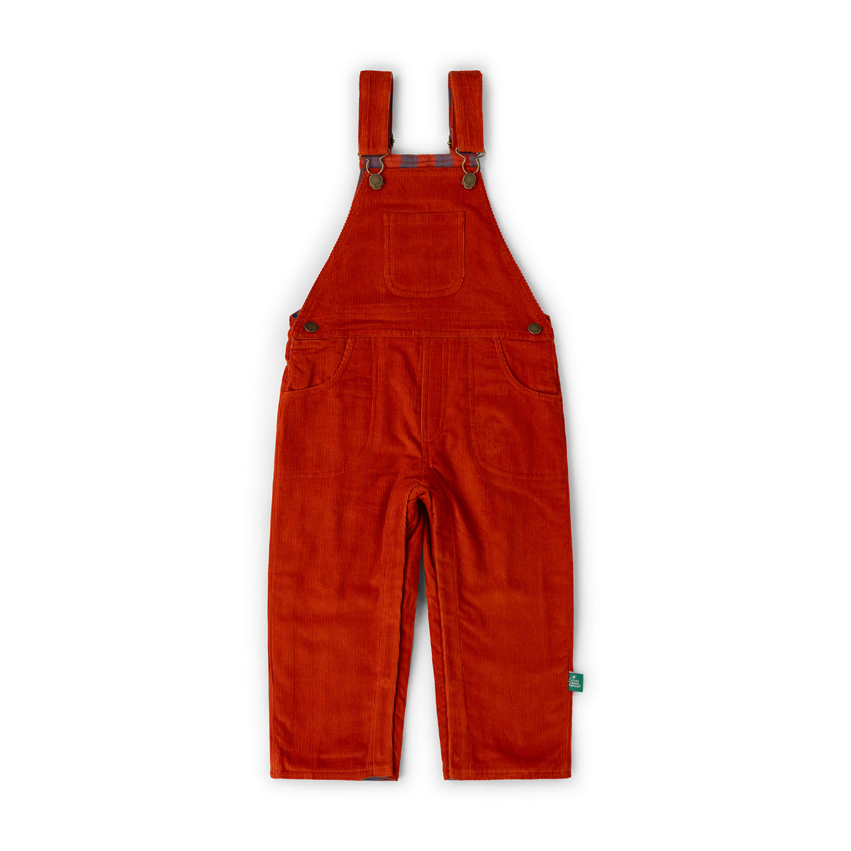 [Pre-Sale] Burnt Ochre Lined Corduroy Dungarees: Red