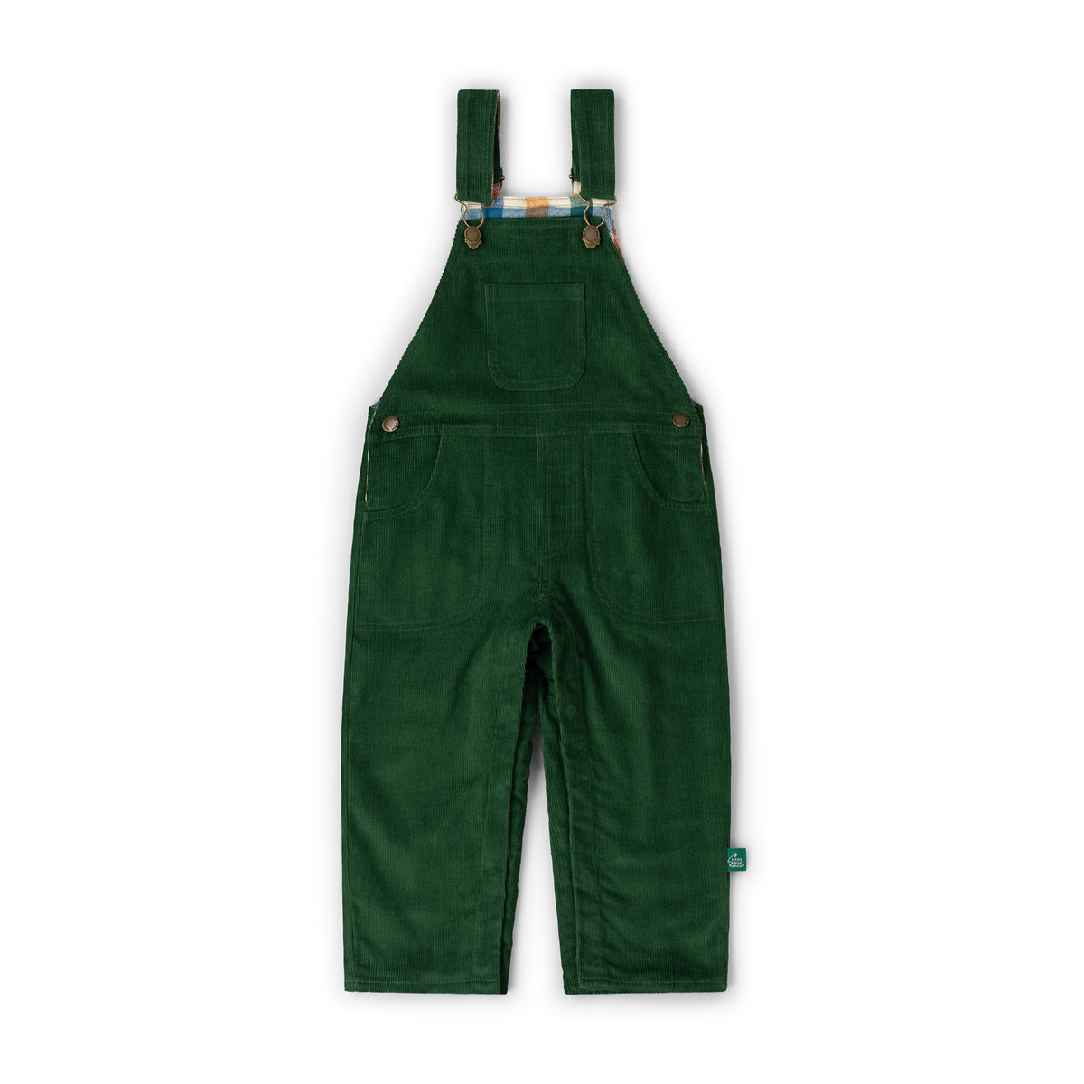 [Pre-Sale] Olive Green Lined Corduroy Dungarees: Green
