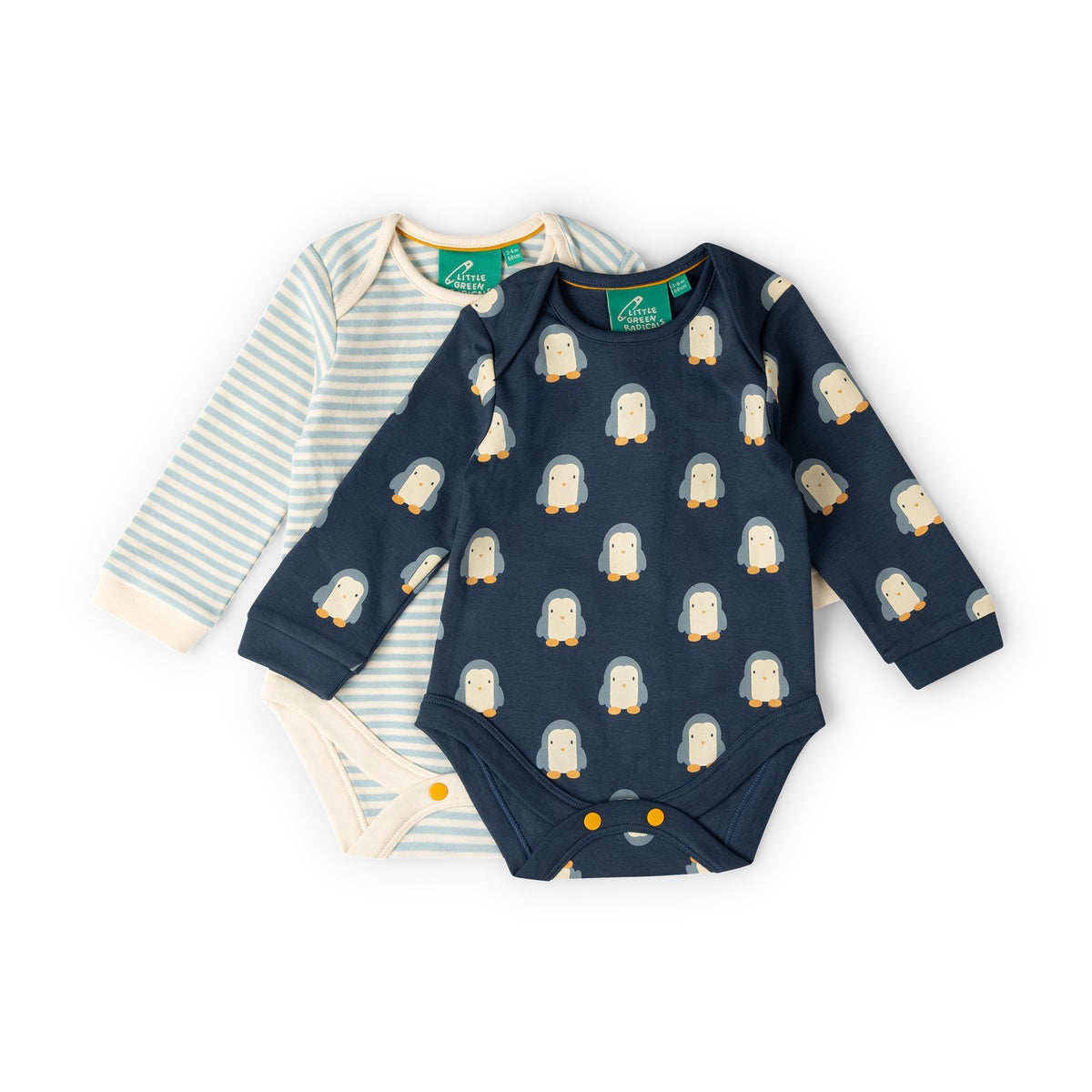 [Pre-Sale] Blue Penguins Baby Bodysuit 2 Pack: Navy