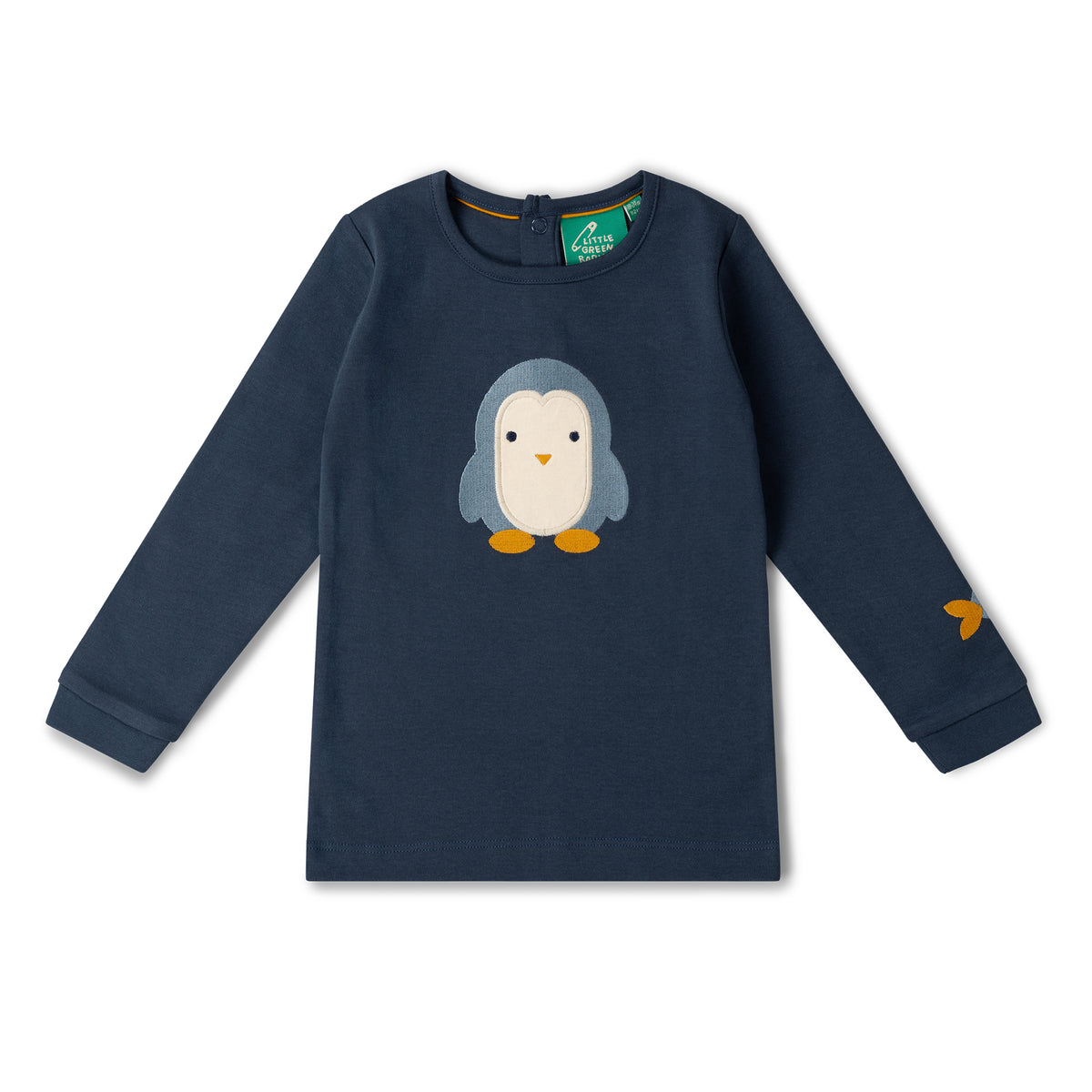 [Pre-Sale] Blue Penguins Applique Long Sleeve T-Shirt: Navy