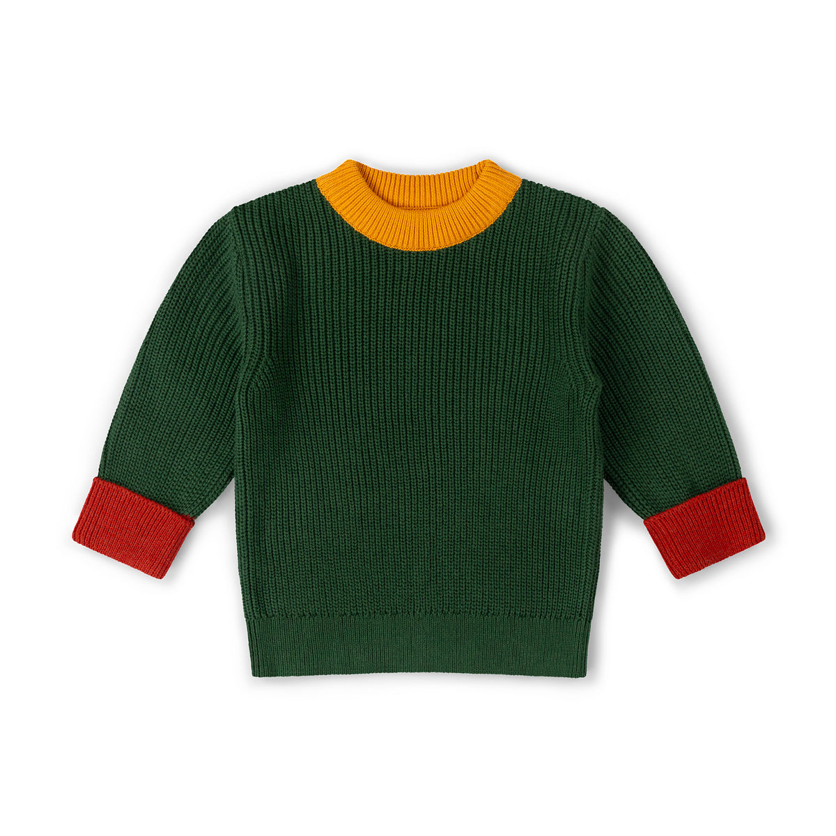 [Pre-Sale] Olive Green Snuggly Knitted Jumper: Green