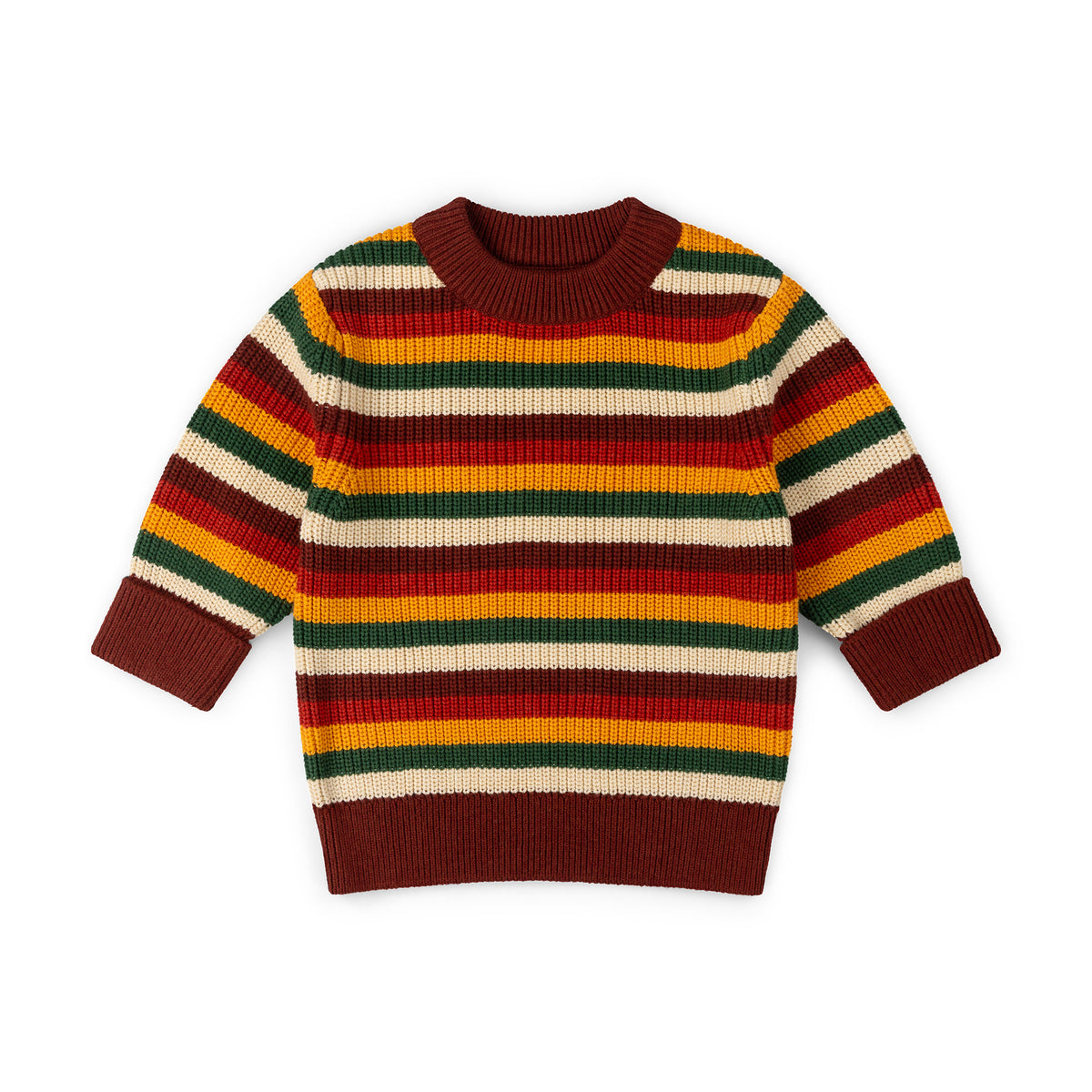 [Pre-Sale] Hazel Rainbow Snuggly Knitted Jumper: Multi