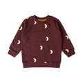 [Pre-Sale] Waxing Moon Raglan Sweatshirt: Brown
