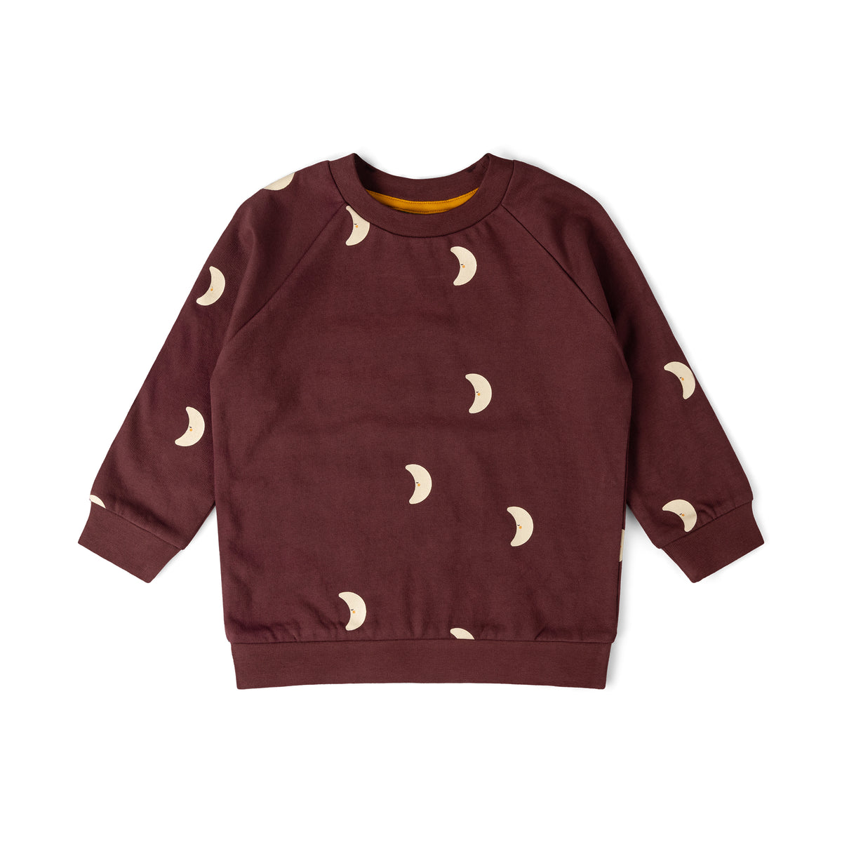 [Pre-Sale] Waxing Moon Raglan Sweatshirt: Brown