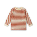 [Pre-Sale] Burnt Ochre Striped Long Sleeve T-Shirt: Red