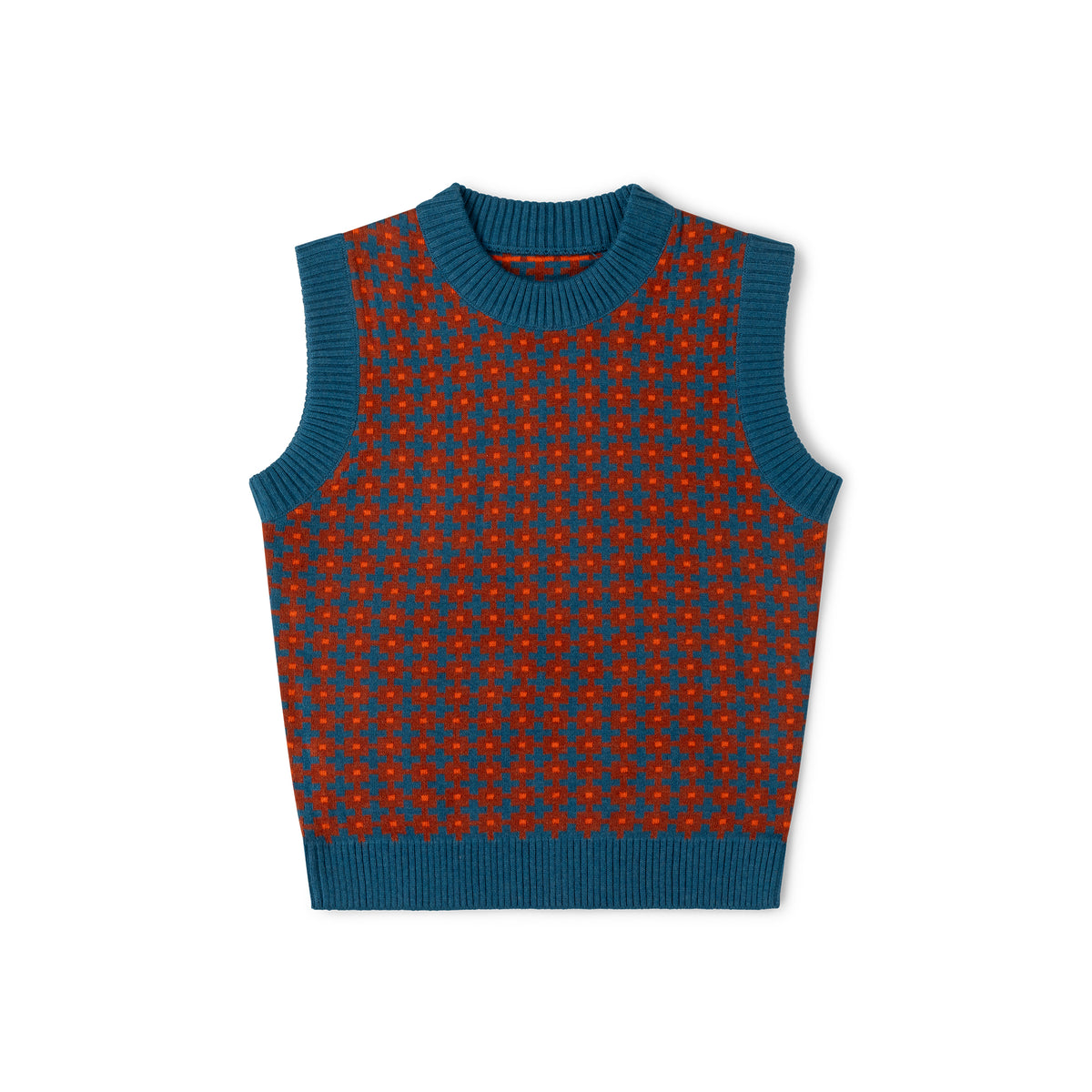 [Pre-Sale] Ginger Squares Knitted Pullover: Multi