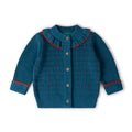 [Pre-Sale] Midnight Frill Snuggly Knitted Cardigan: Blue