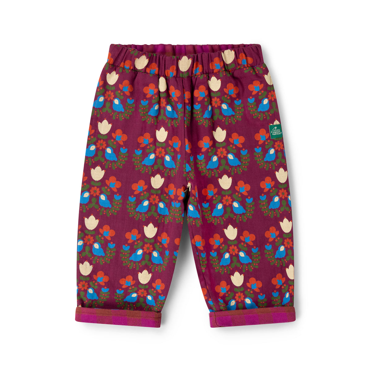 [Pre-Sale] Folk Birds Reversible Pull On Trousers: Purple