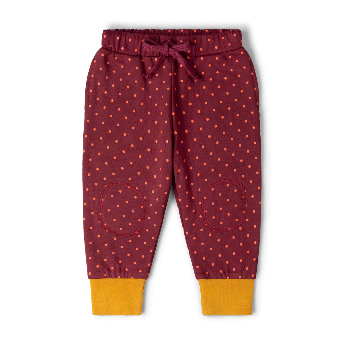 [Pre-Sale] Autumn Polkadot Knee Patch Cosy Joggers: Brown