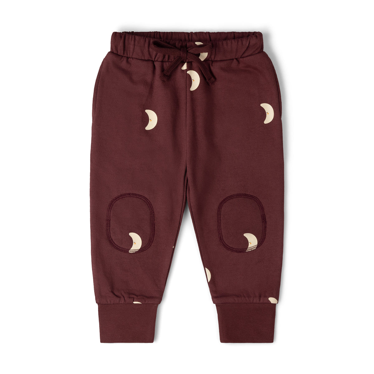 [Pre-Sale] Waxing Moon Knee Patch Cosy Joggers: Brown