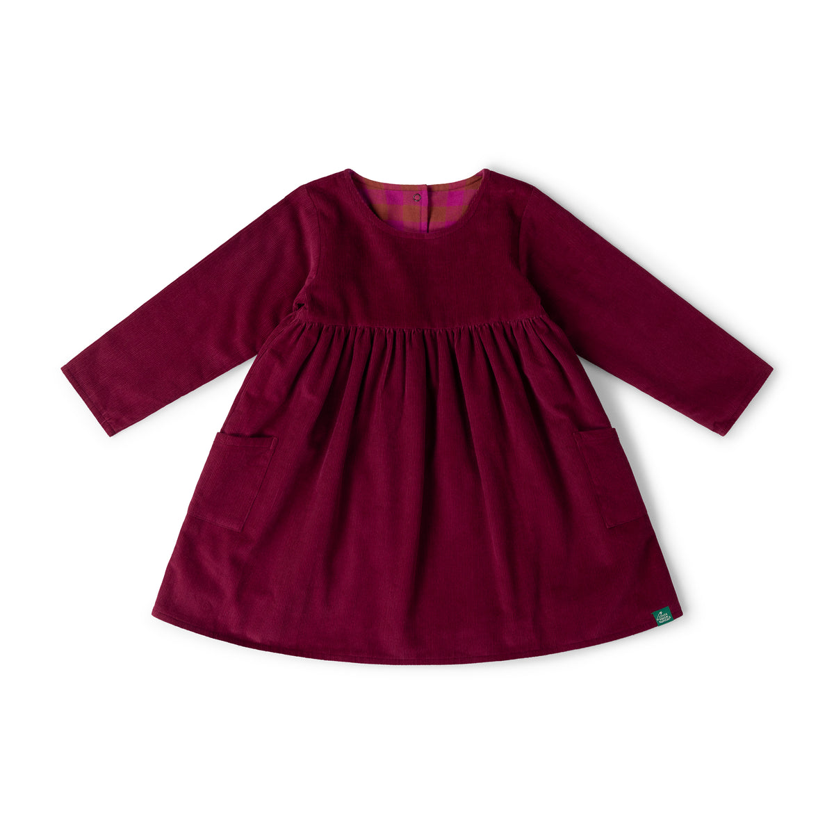 [Pre-Sale] Berry Reversible Corduroy Pocket Dress: Purple