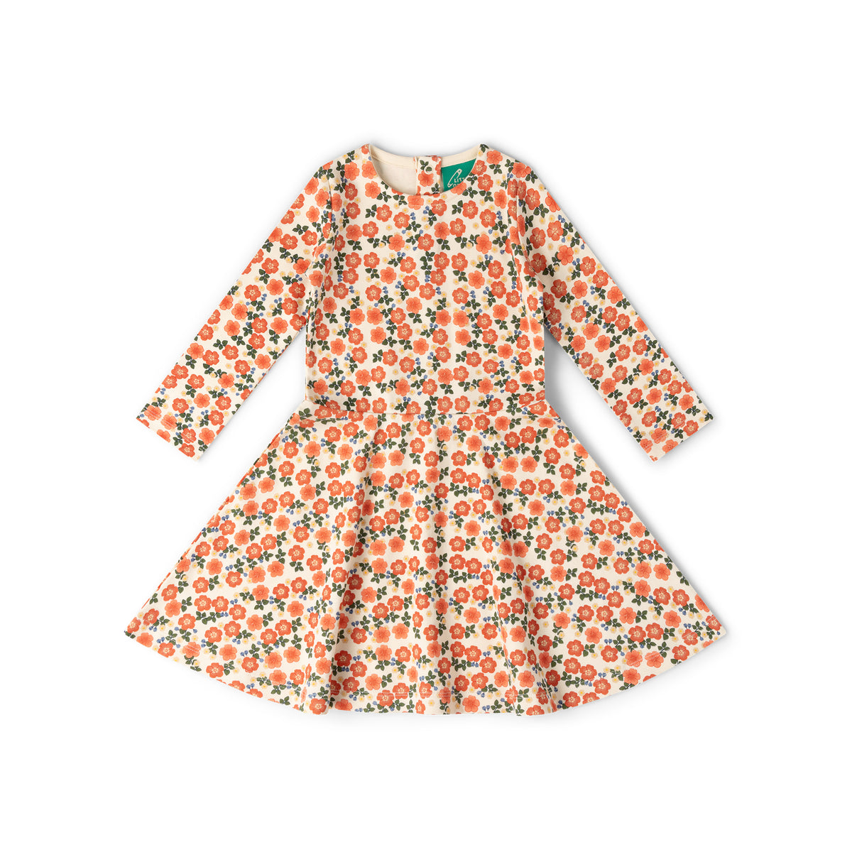 [Pre-Sale] Petals Long Sleeve Spinny Dress: Multi