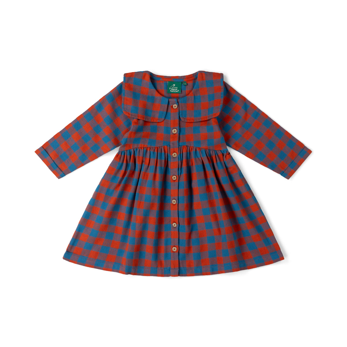 [Pre-Sale] Burnt Ochre Check Sailor Dress: Multi
