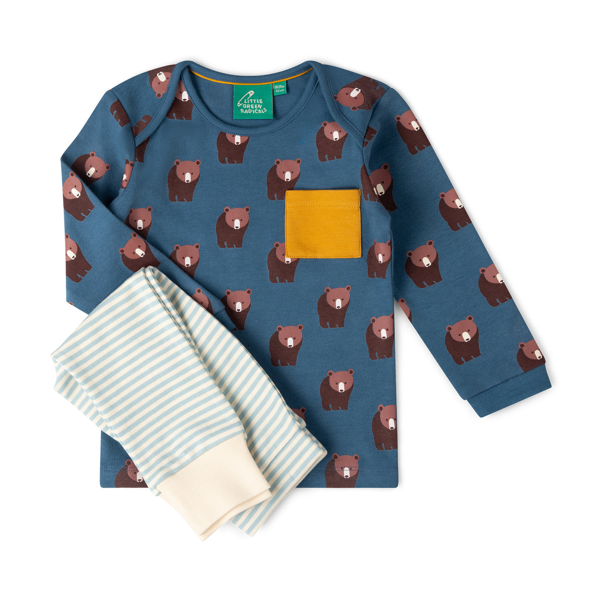 [Pre-Sale] Blue Bears Organic T-Shirt & Jogger Playset: Blue