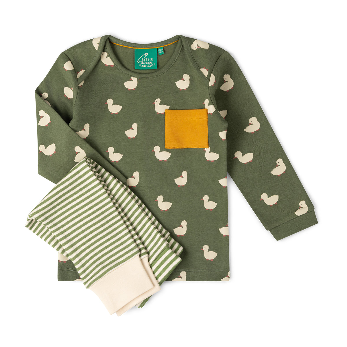 [Pre-Sale] Olive Ducks Organic T-Shirt & Jogger Playset: Green