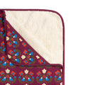 [Pre-Sale] Folk Birds Sherpa Hooded Organic Baby Blanket: Purple