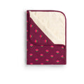[Pre-Sale] Pink Flowers Sherpa Hooded Organic Baby Blanket: Purple