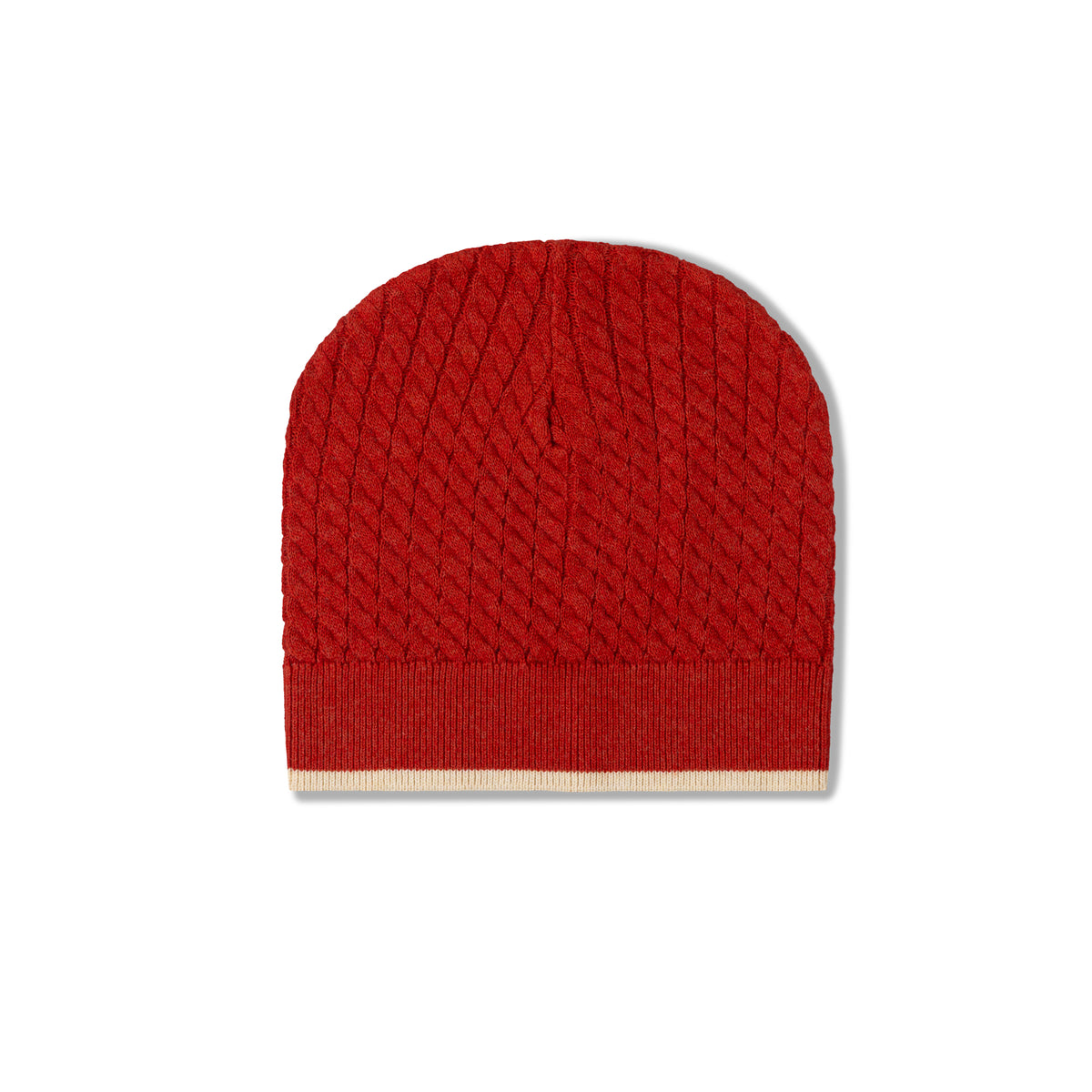 [Pre-Sale] Burnt Ochre Knitted Beanie Hat: Red
