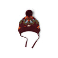 [Pre-Sale] Folk Birds Knitted Bobble Hat: Purple