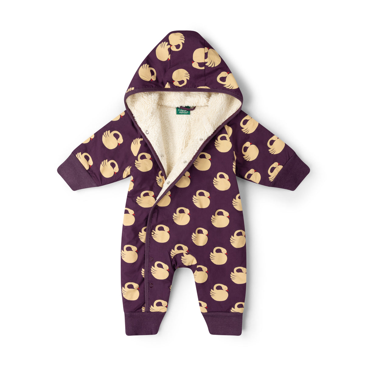 [Pre-Sale] Sleeping Swans Sherpa Lined Snowsuit: Purple