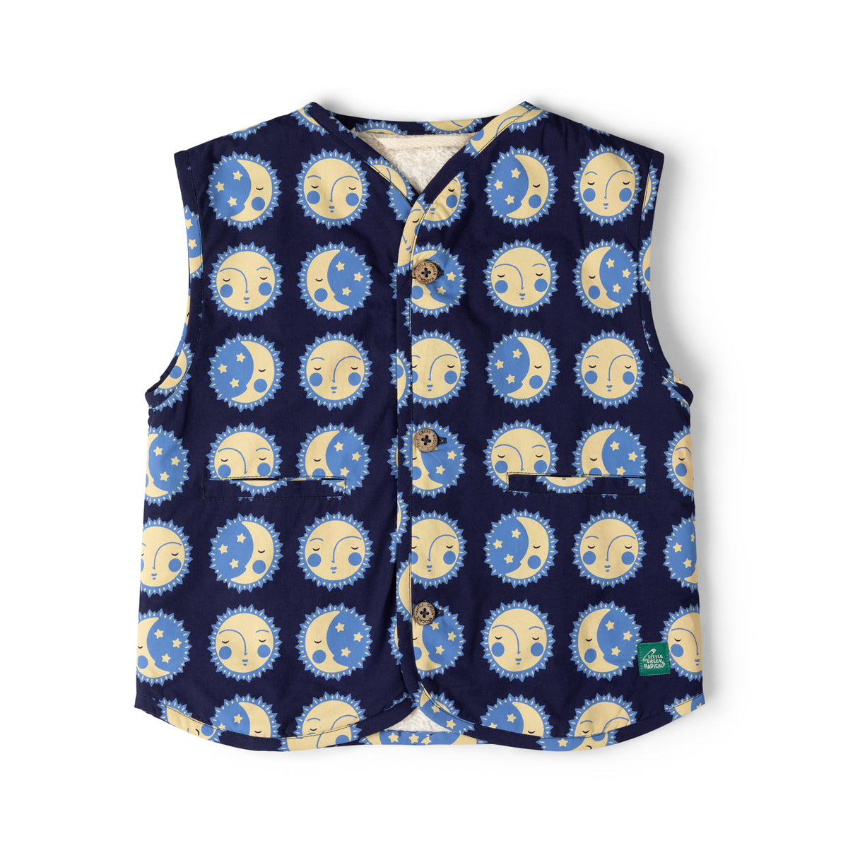 [Pre-Sale] Sun Folk Sherpa Lined Reversible Gilet: Blue