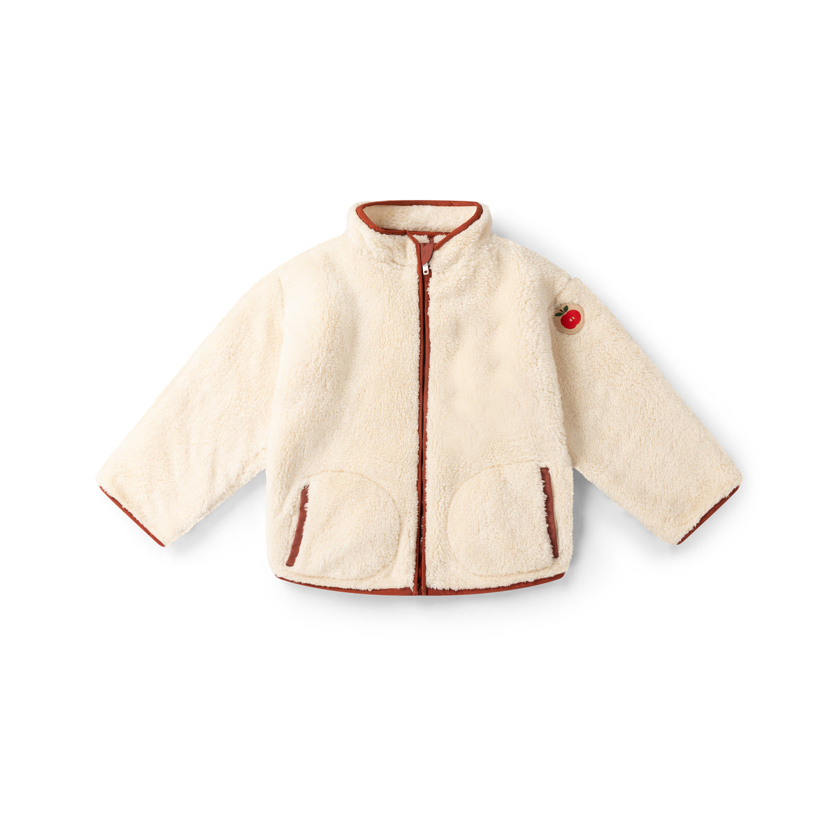 [Pre-Sale] Cream Zip Up Cosy Recycled Fleece Jacket: Cream