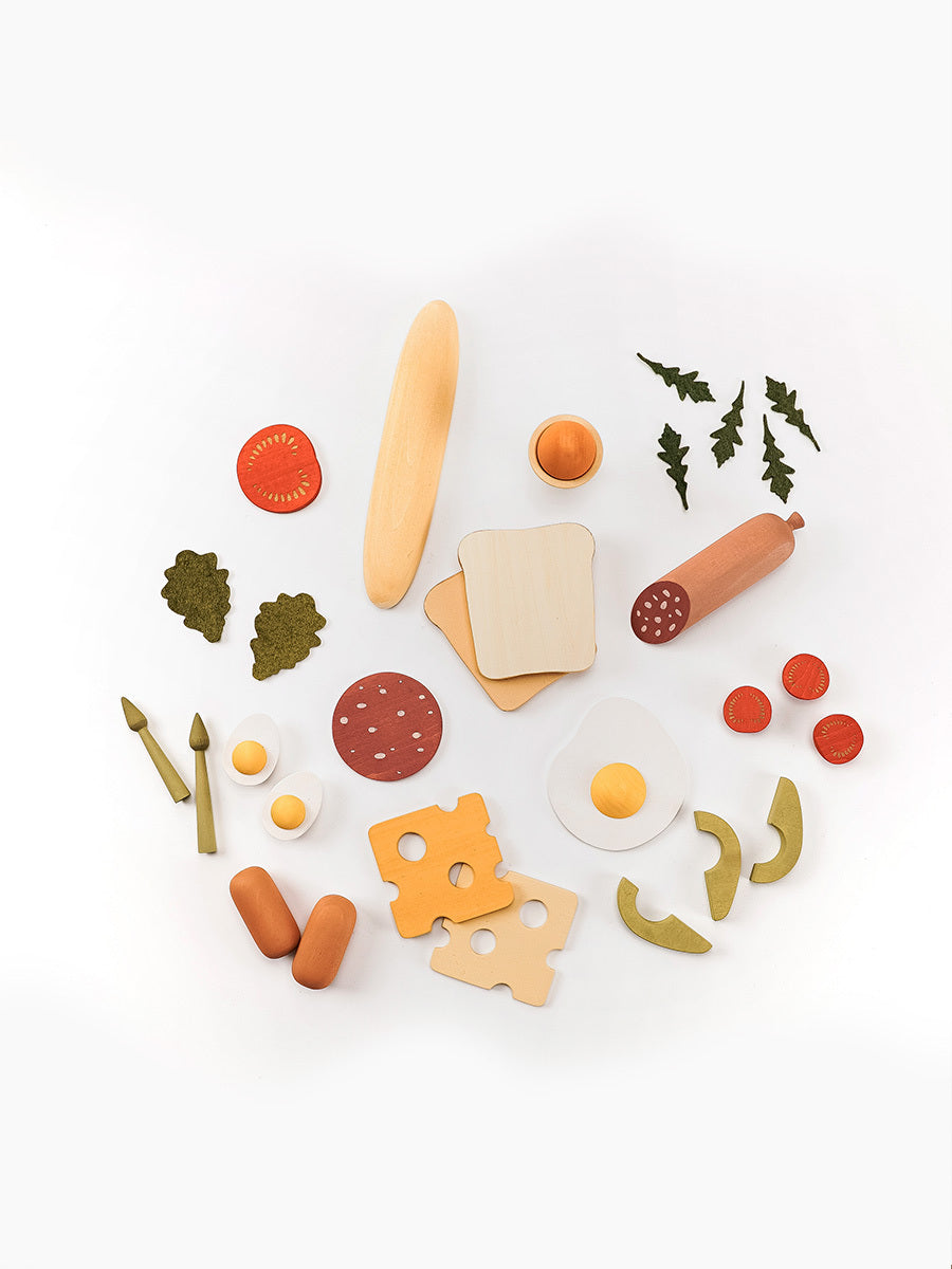 Wooden Play Food Set | Breakfast