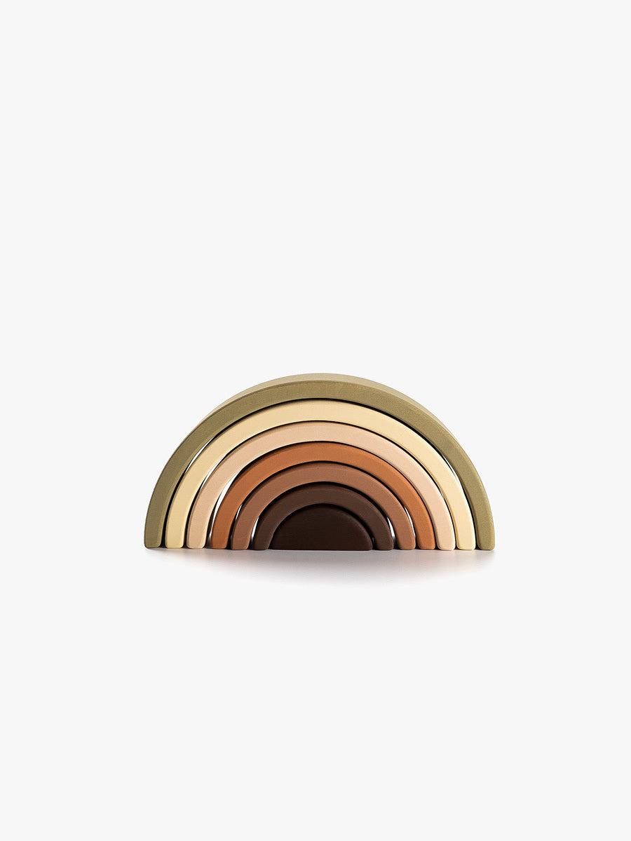 Wooden Rainbow toy / Olive