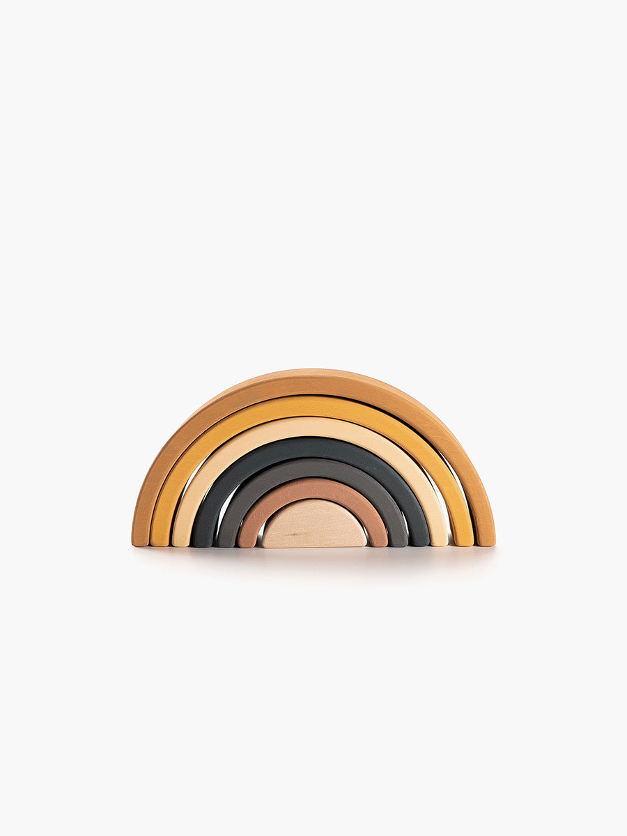 Wooden Rainbow toy / Mustard