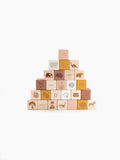 Alphabet Blocks Set / Mustard-Pink