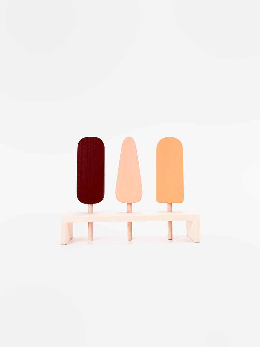 Ice cream bars / Chocolate, Strawberry and Peach