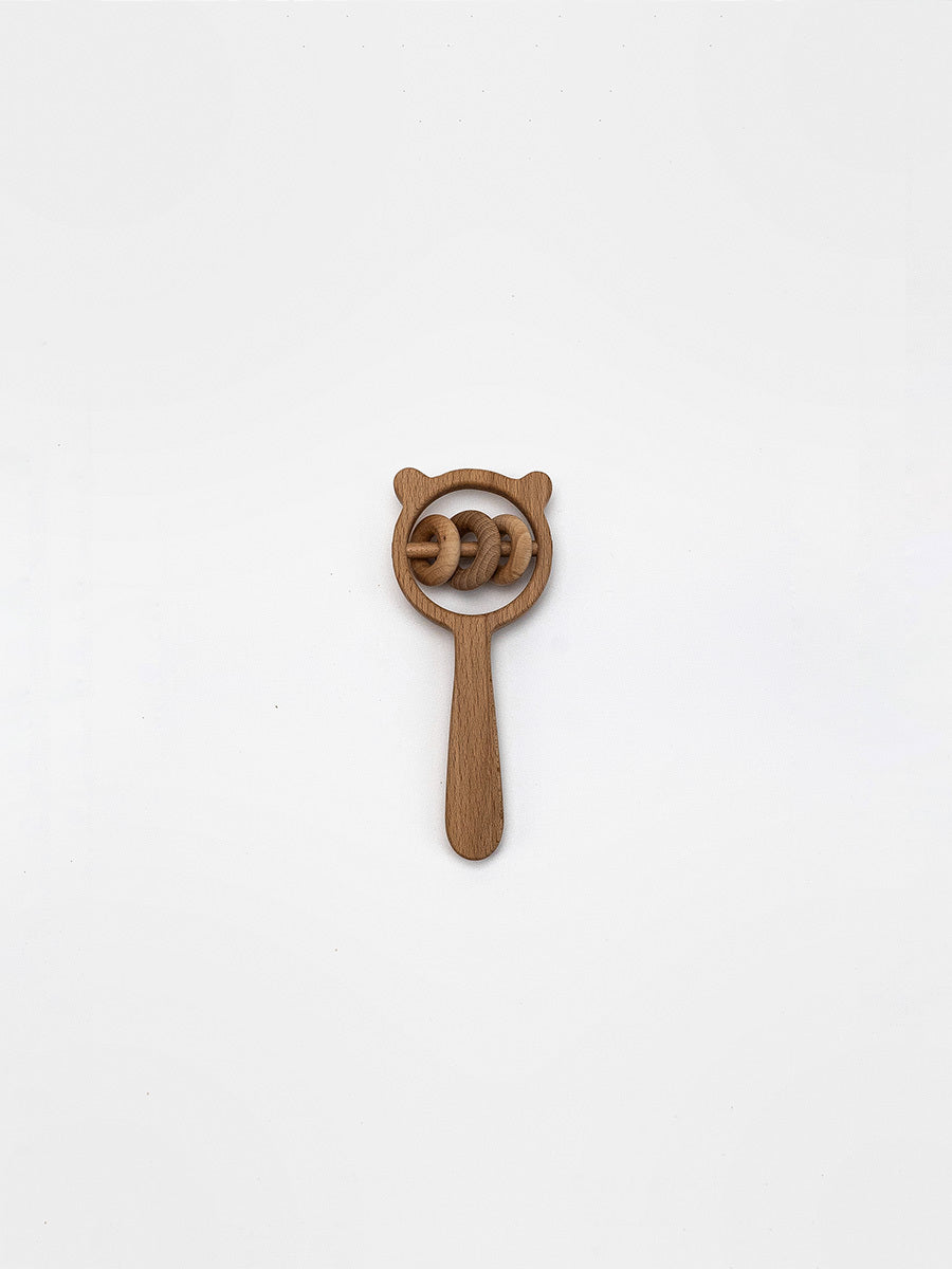 Bear and rings rattle / Natural