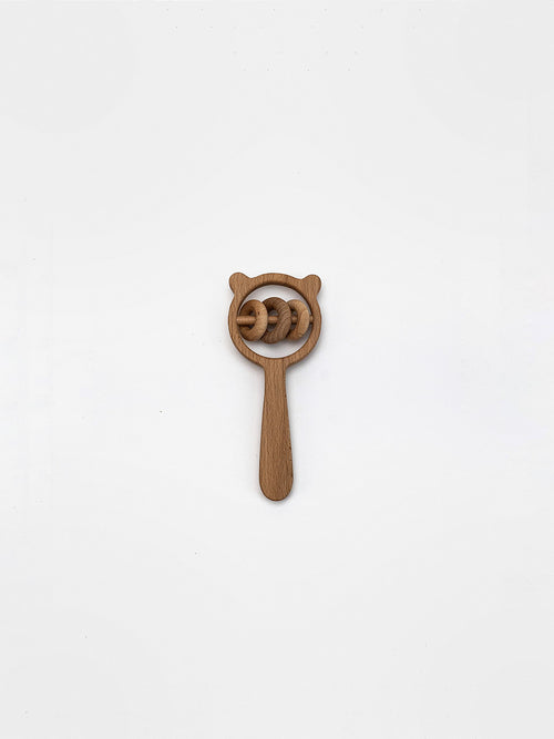 Bear and rings rattle / Natural
